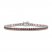 Garnet Line Bracelet Sterling Silver 7.25"