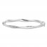 Twist Bangle Bracelet 14K White Gold