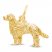 Golden Retriever Charm 14K Yellow Gold