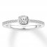 Diamond Engagement Ring 1/3 ct tw Round-cut 10K White Gold