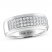 THE LEO Diamond Men's Wedding Band 1/2 ct tw Round-cut 14K White Gold