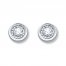 Diamond Solitaire Earrings 1/5 Carat tw 10K White Gold