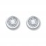 Diamond Solitaire Earrings 1/5 Carat tw 10K White Gold