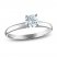 Certified Diamond Solitaire 1-1/2 ct Round-cut 14K White Gold