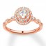 Previously Owned Diamond Engagement Ring 5/8 Carat tw 14K Rose Gold