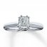 Diamond Solitaire Engagement Ring 1 ct tw Radiant-cut 14K White Gold