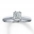 Diamond Solitaire Engagement Ring 1 ct tw Radiant-cut 14K White Gold