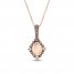 Le Vian Diamond & Opal Necklace 1/6 ct tw Diamonds 14K Strawberry Gold 18"