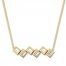 Bezel-set Diamond Necklace 1/4 ct tw Baguette 10K Yellow Gold