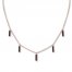 Black Diamond Choker Necklace 1/6 ct tw 10K Rose Gold