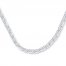 Men's Mariner Chain Necklace 14K White Gold 22" Length