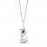 Disney Treasures Thumper Black & White Diamond Necklace 1/10 ct tw Round-Cut Sterling Silver 17"
