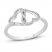 Hallmark Diamonds Heart Ring 1/10 ct tw Sterling Silver