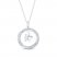 Diamond Paw Necklace 1/5 ct tw Round/Baguette Sterling Silver 18"