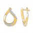 Diamond Hoop Earrings 1/3 ct tw Round-cut 10K Yellow Gold
