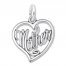 Mother Heart Charm Sterling Silver