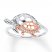 Diamond Turtle Ring 1/20 carat tw Sterling Silver/10K Gold