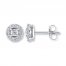 Diamond Earrings 1/2 ct tw Round-cut 10K White Gold