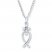 Cross Necklace Diamond Accent Sterling Silver
