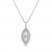 Forever Connected DIamond Necklace 1 ct tw Round/Pear 10K White Gold 18"