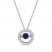 Unstoppable Love Blue Sapphire Necklace 1/4 ct tw Diamonds 10K White Gold 19"