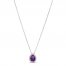 Le Vian Amethyst & Diamond Necklace 1/8 ct tw 14K Vanilla Gold 18"