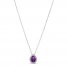 Le Vian Amethyst & Diamond Necklace 1/8 ct tw 14K Vanilla Gold 18"