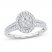 Multi-Diamond Engagement Ring 1/2 ct tw Round-cut 10K White Gold