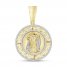 Men's Diamond Christ Pendant 1/2 ct tw Round-cut 10K Yellow Gold