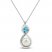 Freshwater Pearl & Topaz Necklace Sterling Silver 18"