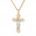 Men's Crucifix Necklace 10K Yellow Gold 22" Length