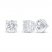 Lab-Created Diamonds by KAY Solitaire Earrings 3/4 ct tw 14K White Gold
