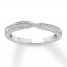 Diamond Anniversary Band 1/15 ct tw Round-cut 10K White Gold