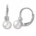 Freshwater Cultured Pearl Earrings White Topaz Sterling Silver