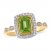 Peridot & White Lab-Created Sapphire Ring 10K Yellow Gold