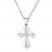 Cross Necklace 1/8 ct tw Diamonds 10K White Gold