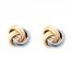 Love Knot Earrings 14K Two-Tone Gold