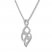 Diamond Swirl Necklace 1/10 ct tw Round-cut Sterling Silver