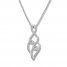 Diamond Swirl Necklace 1/10 ct tw Round-cut Sterling Silver