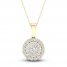 Multi-Diamond Necklace 1/2 ct tw Round-Cut 10K Yellow Gold 18"