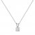 Solitaire Diamond Necklace 1/4 ct tw Round-cut 14K White Gold 18"