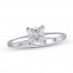 Lab-Created Diamonds by KAY Solitaire Ring 1 ct tw Princess-Cut 14K White Gold