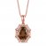 Le Vian Quartz Necklace 1/8 ct tw Diamonds 14K Strawberry Gold 18"