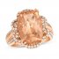 Le Vian Couture Morganite Ring 1/2 ct tw Diamonds 18K Strawberry Gold