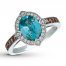 Le Vian Blueberry Zircon Ring 1/4 ct tw Diamonds 14K Gold