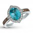 Le Vian Blueberry Zircon Ring 1/4 ct tw Diamonds 14K Gold
