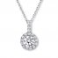 Previously Owned Leo Diamond Necklace 5/8 ct tw Diamonds 14K White Gold