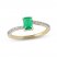 Emerald Ring 1/15 ct tw Diamonds 10K Yellow Gold