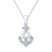 Anchor Necklace 1/20 ct tw Diamonds Sterling Silver