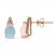 Opal Earrings 1/20 ct tw Diamonds 10K Rose Gold